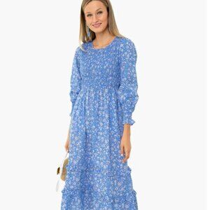 EUC Tuckernuck Pink City Prints Isabel Cornflower Lolita Dress Size XS